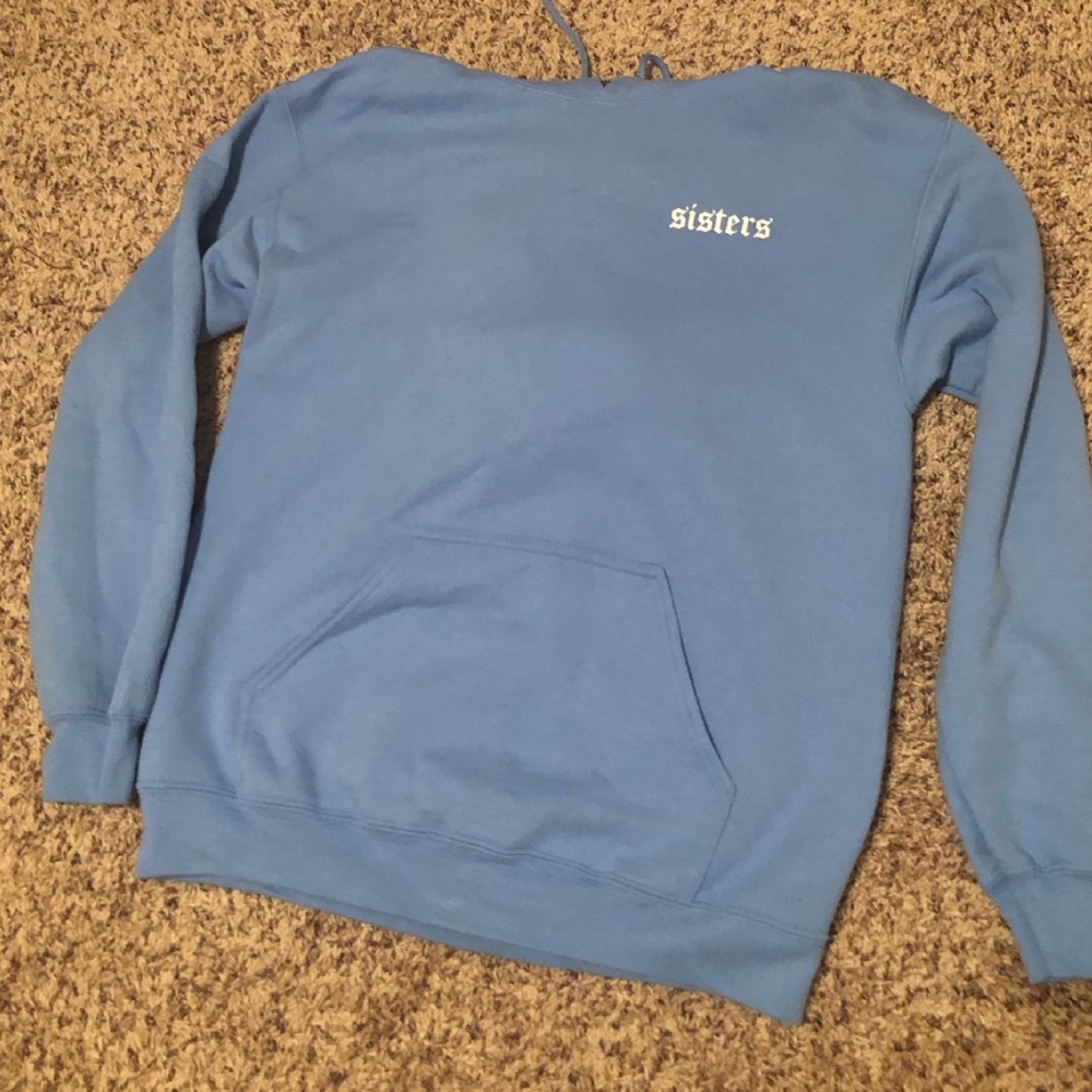 sisters blue hoodie